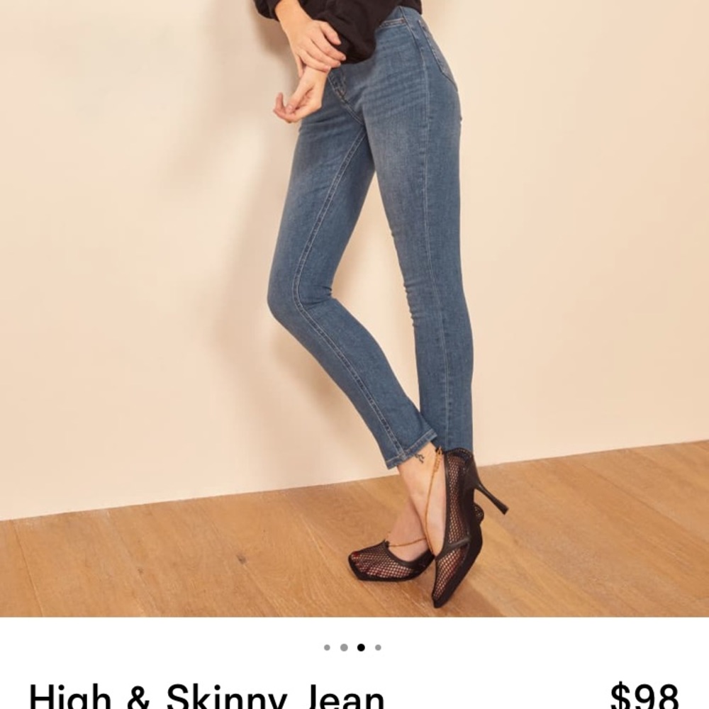 NWOT reformation high & skinny size 24